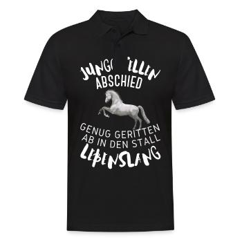 JUNGGESELLENABSCHIED Lustig Single Geschenkidee - Männer Poloshirt - Schwarz - Vorne - Kai (181cm)