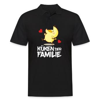 Küken der Familie Geschenkidee Geburtstag - Männer Poloshirt - Schwarz - Vorne - Kai (181cm)