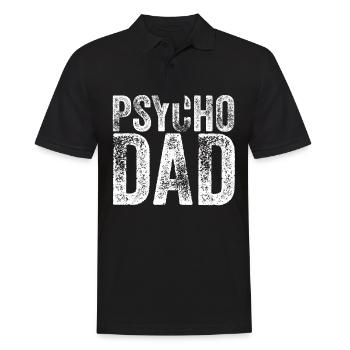 Psycho Dad idée cadeau anniversaire fête des pères - Polo Homme - noir - Devant - Kai (181cm)