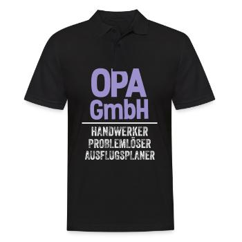 Opa Gmbh Geschenkidee Geburtstag lustig - Männer Poloshirt - Schwarz - Vorne - Kai (181cm)
