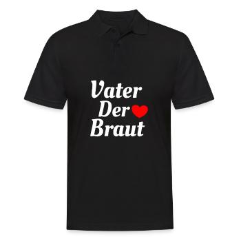 Vater der Braut Hochzeit Geschenk Lustig - Männer Poloshirt - Schwarz - Vorne - Kai (181cm)
