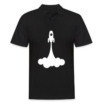 Idée de cadeau d'anniversaire Star Space Rocket - Polo Homme - noir - Devant - Kai (181cm)