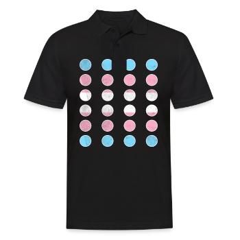 Transgender Pride LGBT Regenbogen Flagge LGBTQIA - Polo Homme - noir - Devant - Kai (181cm)