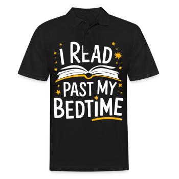 Bücher Buch lesen Bücherei Bibliothek Bücherwurm - Männer Poloshirt - Schwarz - Vorne - Kai (181cm)