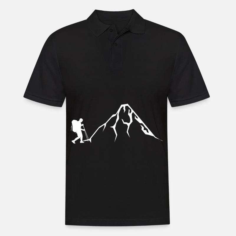 Berg - Wanderer - (11) - Männer Poloshirt - Schwarz