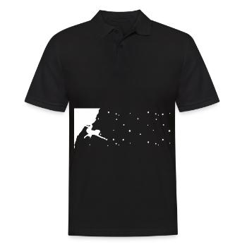Stars - Climbing - (4) - Men's Polo Shirt - black - Front - Kai (181cm)