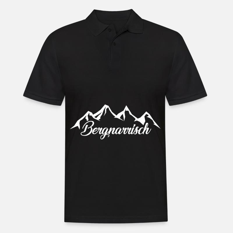 Bergnarrisch - (2) - Männer Poloshirt - Schwarz