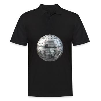 Silver disco ball - Men's Polo Shirt - black - Front - Kai (181cm)
