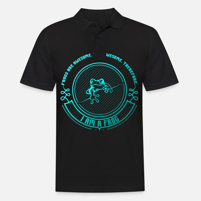 Frosch - Männer Poloshirt - Schwarz
