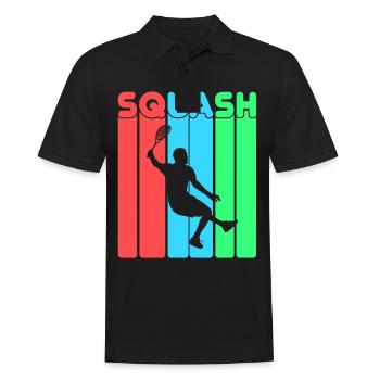 Squash - Männer Poloshirt - Schwarz - Vorne - Kai (181cm)