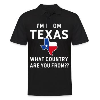 État du Texas Texans Texas - Polo Homme - noir - Devant - Kai (181cm)