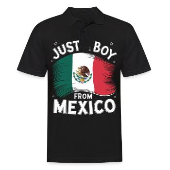Mexico Mexico Mexican Spanish - Men's Polo Shirt - black - Front - Kai (181cm)