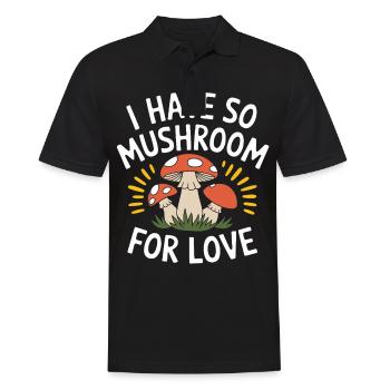 Pilz Pilze Funghi Champignon - Männer Poloshirt - Schwarz - Vorne - Kai (181cm)