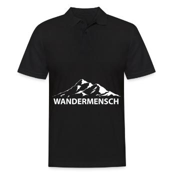 Wandermensch - (5) - Männer Poloshirt - Schwarz - Vorne - Kai (181cm)