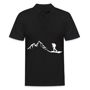 Mountain - Hikers - (12) - Men's Polo Shirt - black - Front - Kai (181cm)