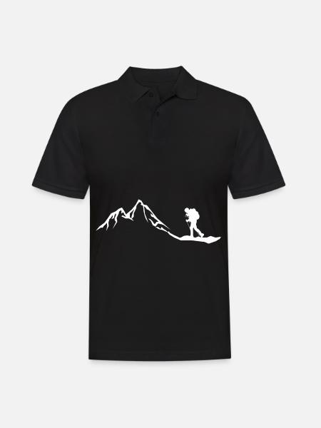 Mountain - Hikers - (12) - Men's Polo Shirt - black
