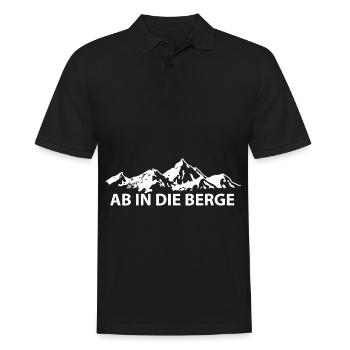 Ab In Die Berge - Mountain - - Männer Poloshirt - Schwarz - Vorne - Kai (181cm)