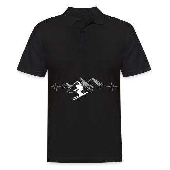 Herzschlag Skitzen - (S.K) - Men's Polo Shirt - black - Front - Kai (181cm)
