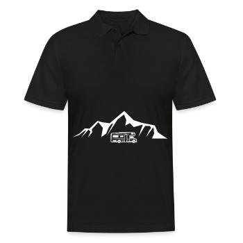 Mountain - Camping Van - (8) - Men's Polo Shirt - black - Front - Kai (181cm)