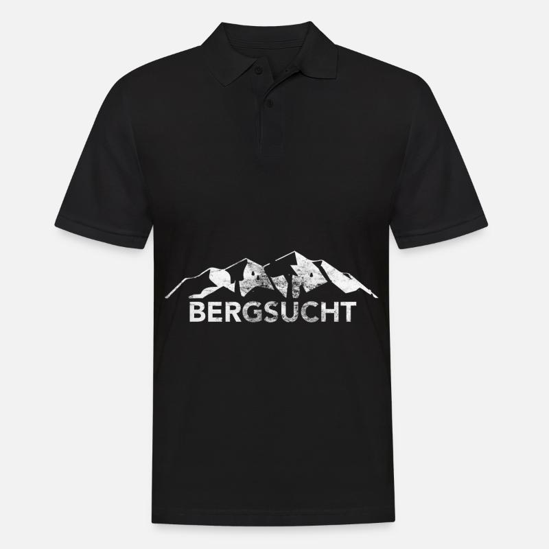Bergsucht - (2) - Männer Poloshirt - Schwarz