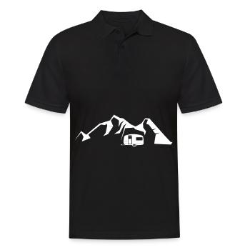 Berg - Karawane - (11) - Männer Poloshirt - Schwarz - Vorne - Kai (181cm)