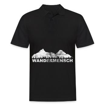 Wandermensch - (2) - Männer Poloshirt - Schwarz - Vorne - Kai (181cm)