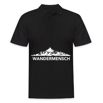 Wandermensch - (7) - Männer Poloshirt - Schwarz - Vorne - Kai (181cm)