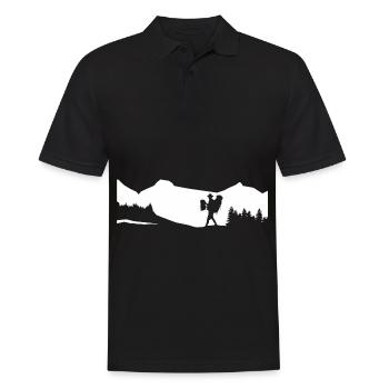 Mountain - Hikers - (13) - Men's Polo Shirt - black - Front - Kai (181cm)