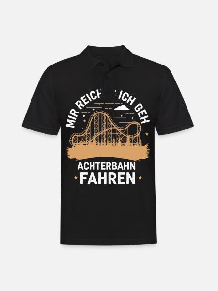 Achterbahn Freizeitpark Roller Coaster - Männer Poloshirt - Schwarz