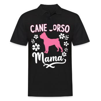 Cane Corso Hund - Männer Poloshirt - Schwarz - Vorne - Kai (181cm)