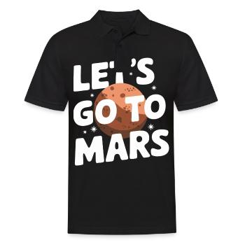 Mars Planet Planeten Sonnensystem - Männer Poloshirt - Schwarz - Vorne - Kai (181cm)