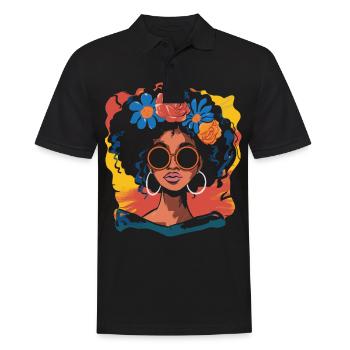 Afro-Américains Afrique - Polo Homme - noir - Devant - Kai (181cm)