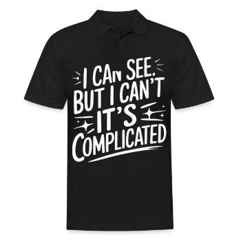 Blinde Blindheit Sehbehinderte Menschen - Männer Poloshirt - Schwarz - Vorne - Kai (181cm)