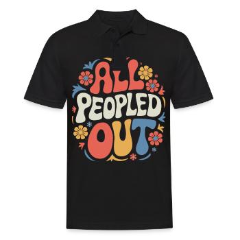 Introvertierter asozialer introvertierter - Männer Poloshirt - Schwarz - Vorne - Kai (181cm)