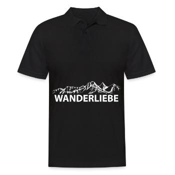 Wanderliebe - (6) - Männer Poloshirt - Schwarz - Vorne - Kai (181cm)
