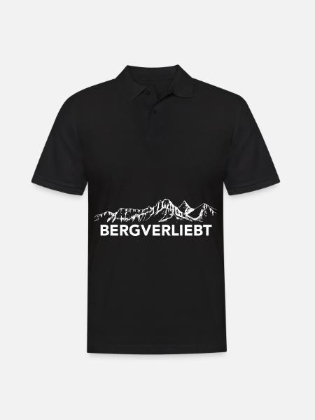 Bergverliebt - (6) - Männer Poloshirt - Schwarz