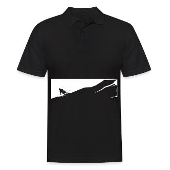 Skifahren - (20) - Männer Poloshirt - Schwarz - Vorne - Kai (181cm)