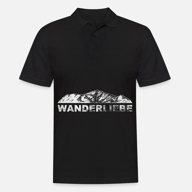 Wanderliebe - (7) - Männer Poloshirt - Schwarz