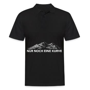 Nur Noch Eine Kurve - (9) - Männer Poloshirt - Schwarz - Vorne - Kai (181cm)