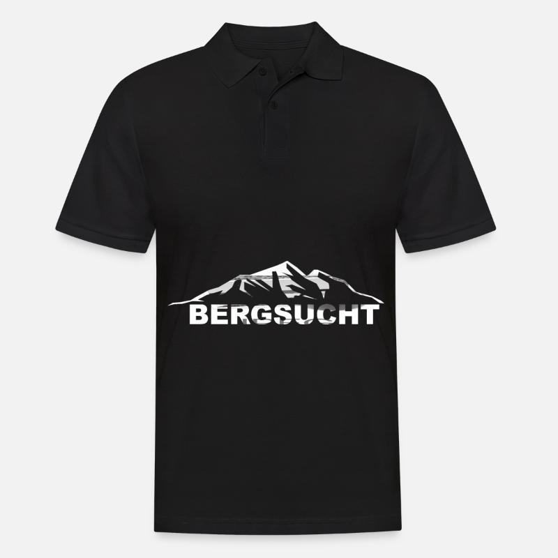 Bergsucht - (5) - Männer Poloshirt - Schwarz