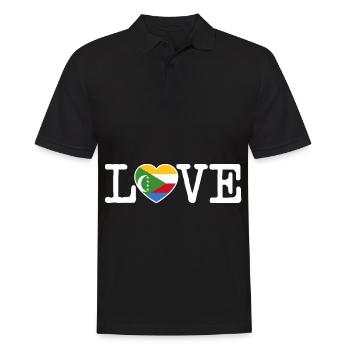Komoren Flagge Mayotte Comoros Comores Geschenk - Männer Poloshirt - Schwarz - Vorne - Kai (181cm)