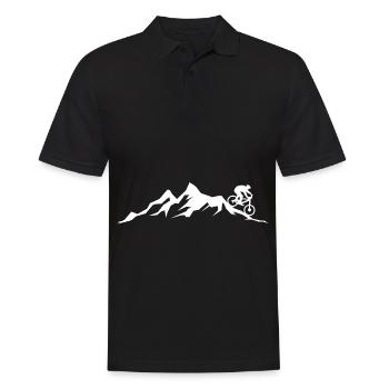 Mountain - Mountain Bike - (16) - Men's Polo Shirt - black - Front - Kai (181cm)
