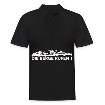 Die Berge Rufen - (7) - Männer Poloshirt - Schwarz - Vorne - Kai (181cm)