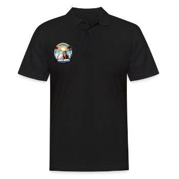 Cats by the sea - Men's Polo Shirt - black - Front - Kai (181cm)