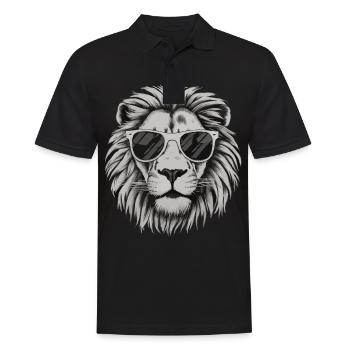 Lion Lion Animal Africa - Men's Polo Shirt - black - Front - Kai (181cm)