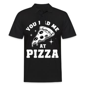 Pizza Italie Restauration rapide - Polo Homme - noir - Devant - Kai (181cm)