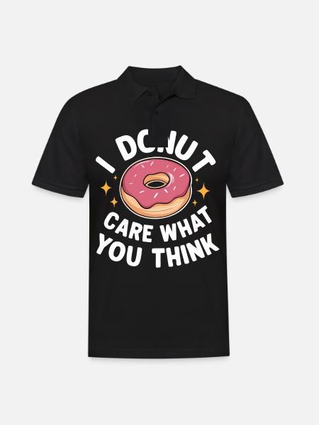 Donut Donuts Candy Bagel - Men's Polo Shirt - black