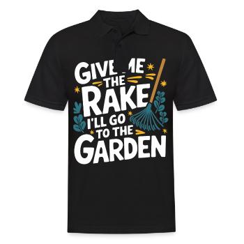 Gardener Garden Plants Gardening - Men's Polo Shirt - black - Front - Kai (181cm)