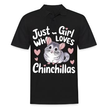 Chinchilla Souris Chinchillas - Polo Homme - noir - Devant - Kai (181cm)