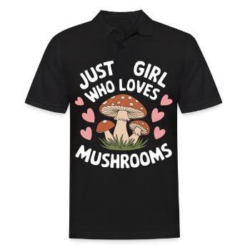 Pilz Pilze Funghi Champignon - Männer Poloshirt - Schwarz - Vorne - Kai (181cm)